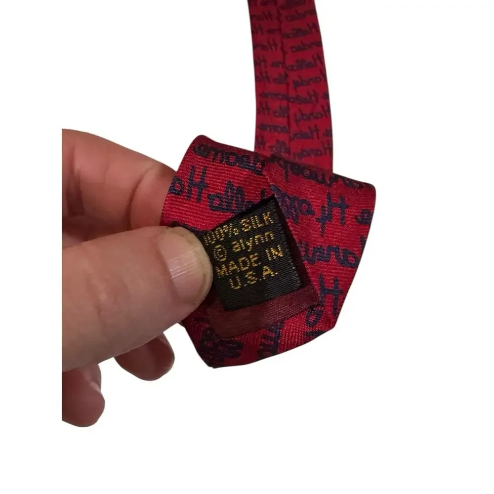 ALYNN NECKWEAR Necktie Hello Handsome Mirror Image Novelty Humor Gift Men's Tie